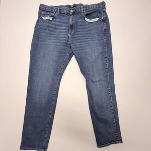 GAP Denim Slim Mens Jeans 42x32 Medium Wash Blue Stretch Cotton